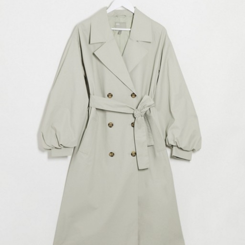 Asos Extreme Balloon Sleeve Trench Coat